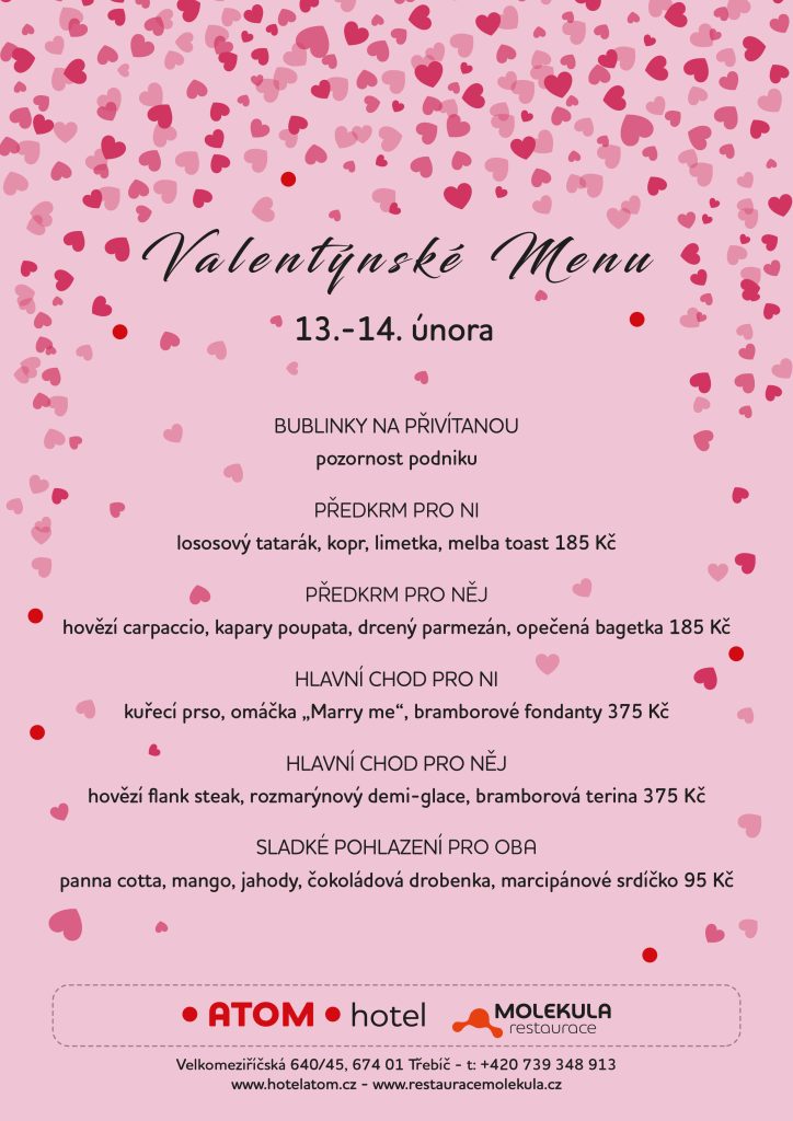 Valentýnské menu
